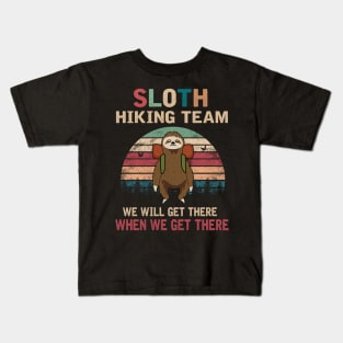 SLOTH HIKING TEAM Kids T-Shirt